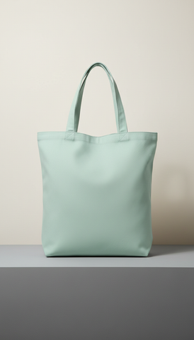 Bleached Mint canvas tote bag