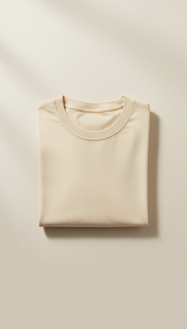 Cotton tee with minimalist branding