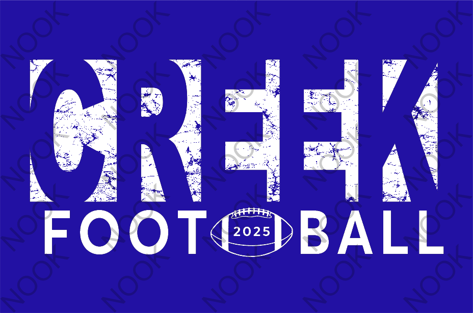 2025 Distressed Creek Football Crewneck Sweatshirt