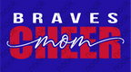 Braves Cheer Mom with Red Glitter Tee