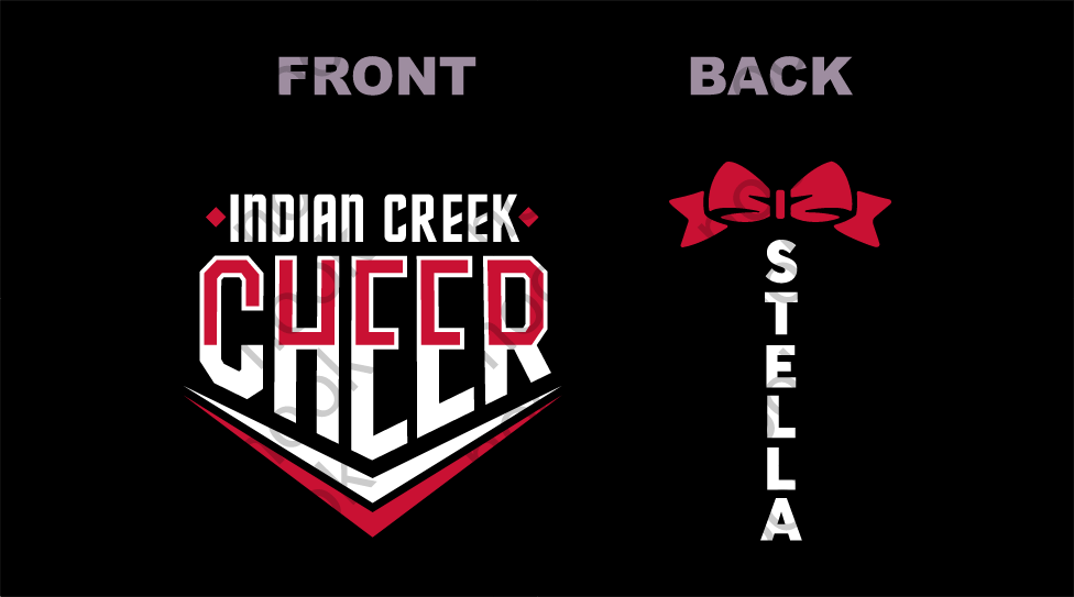 Braves Cheer with Red Glitter and Name on Back Crewneck Sweatshirt