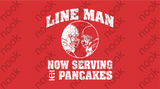 Lineman Serving Pancakes Hooded Sweatshirt