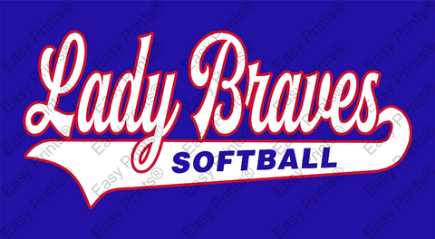 Lady Braves Softball Crewneck Sweatshirt