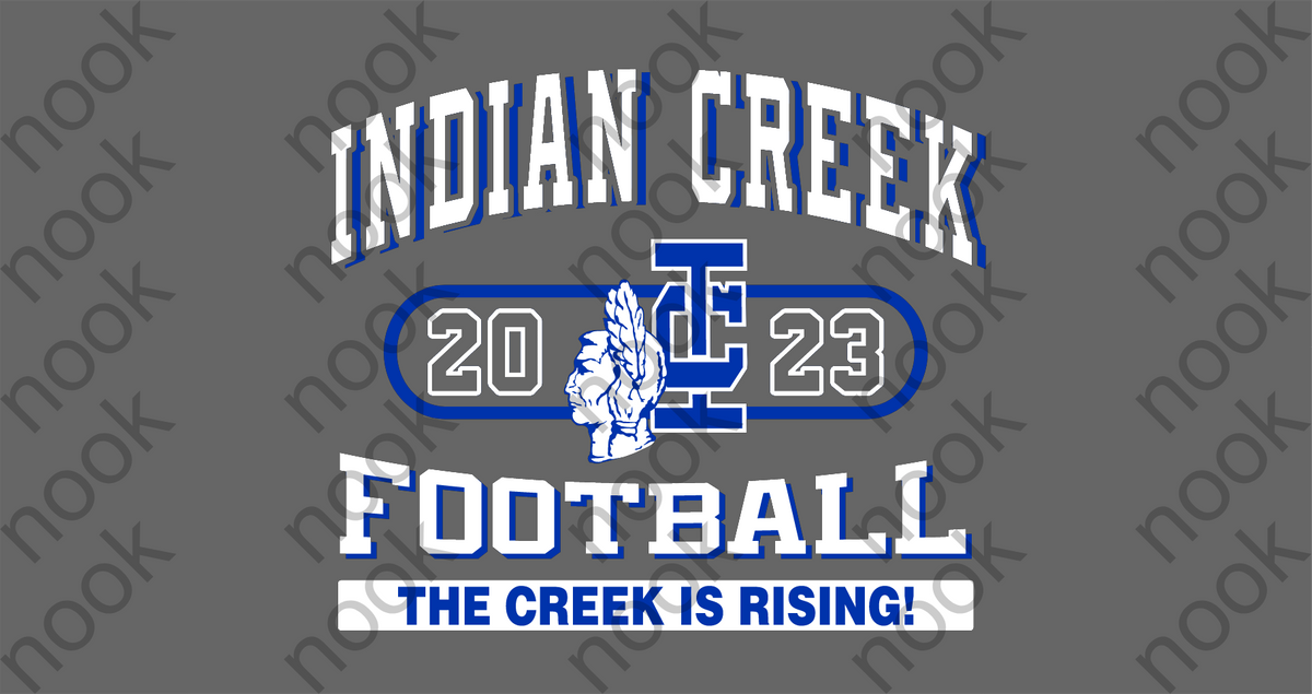 The Creek is Rising Football Hooded Sweatshirt