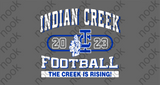 The Creek is Rising Football Short Sleeve Tee