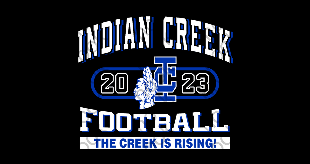 The Creek is Rising Football Long Sleeve Tee