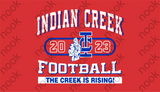 The Creek is Rising Football Long Sleeve Tee