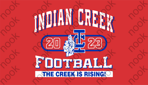 The Creek is Rising Football Short Sleeve Tee