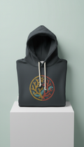 Team Coral hoodie with hand-drawn crest