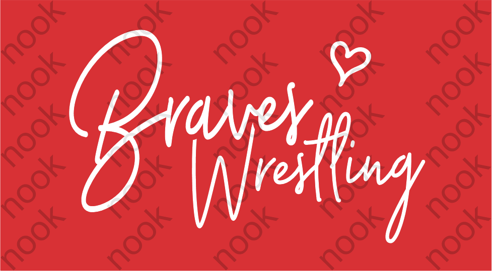 Braves Wrestling Heart Ladies Tee