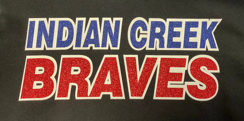 Glittery Indian Creek Braves Hooded Sweatshirt