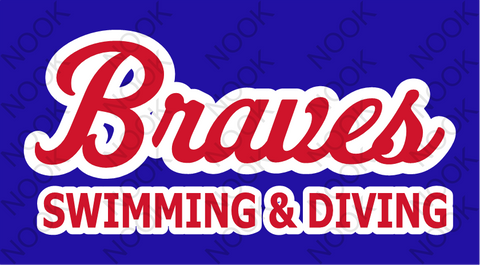 1/4 Braves Swimming and Diving 1/4 Zip Pullover