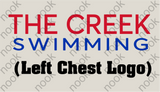 The Creek Swimming Crewneck Sweatshirt With Butterfly Swimmer on back