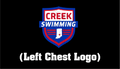 Indian Creek Swimming Crewneck Sweatshirt with Swimming Shield on left chest and Indian Creek Swimming on back