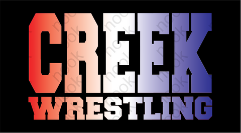 Fundraising Creek Wrestling Tee (Solid Black)