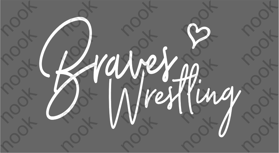 Braves Wrestling Heart Zen Vintage Hoodie
