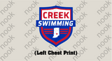 Indian Creek Swimming Crewneck Sweatshirt with Indian Creek Swimming on back